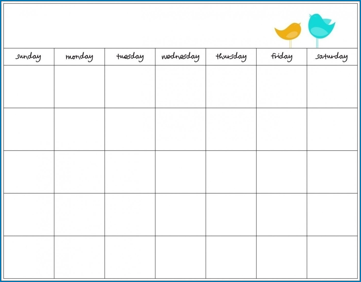 7 Day Schedule Template Example