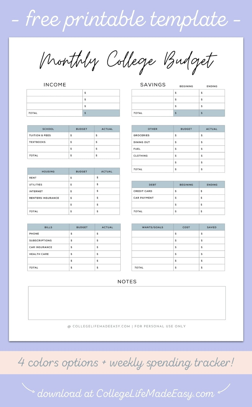 Academic Activity Budget Worksheet Template Example