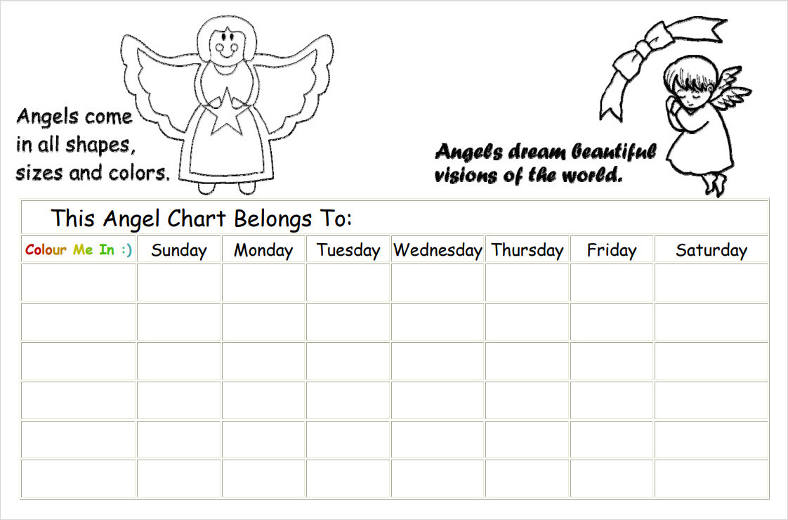 Angle Reward Chart Template