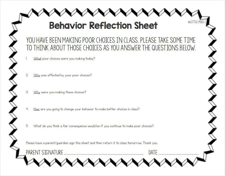 Behavior Warning Card Template