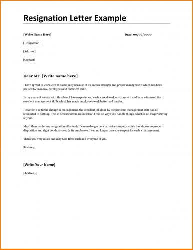 √ Free to Download Best Resignation Letter Template