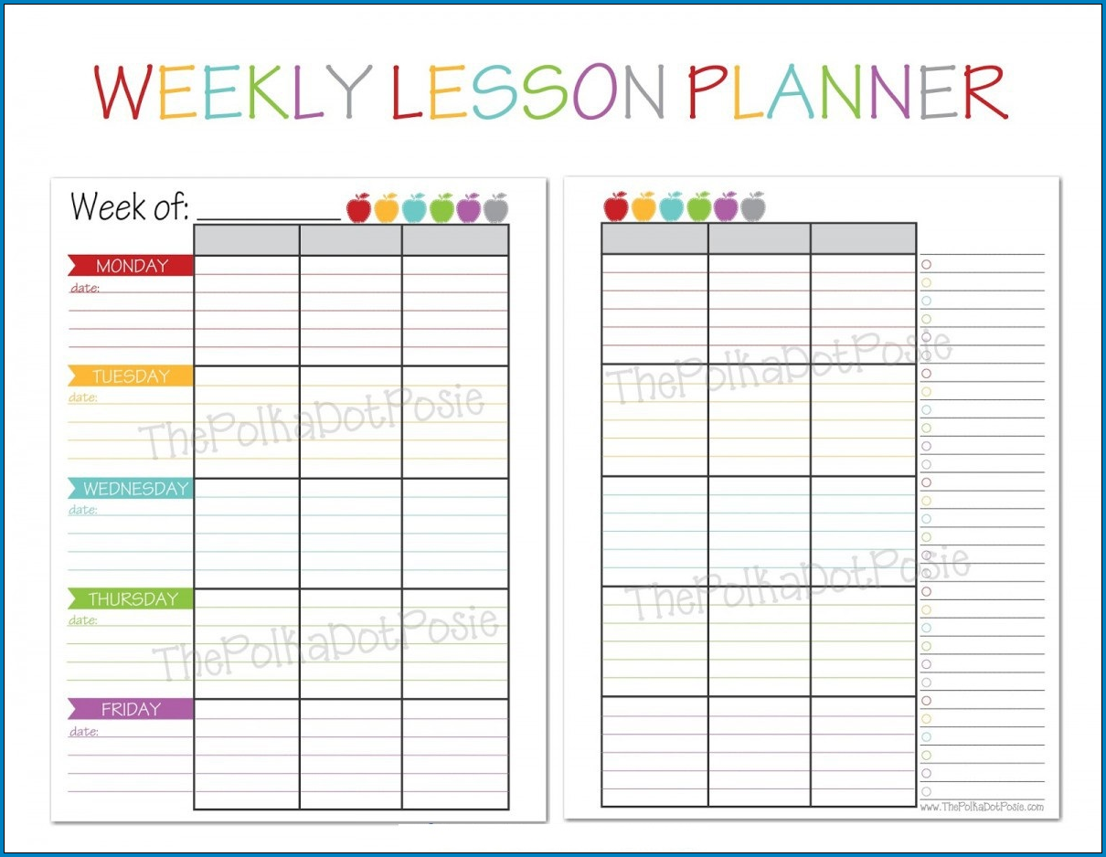 Best Weekly Planner Template Sample