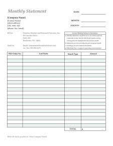 Billing Statement Worksheet Template Sample