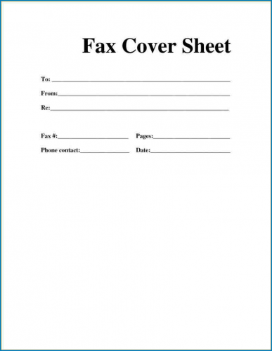 √ Free Printable Blank Fax Cover Sheet Template