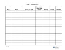 Building Visitor Sign in Sheet Template