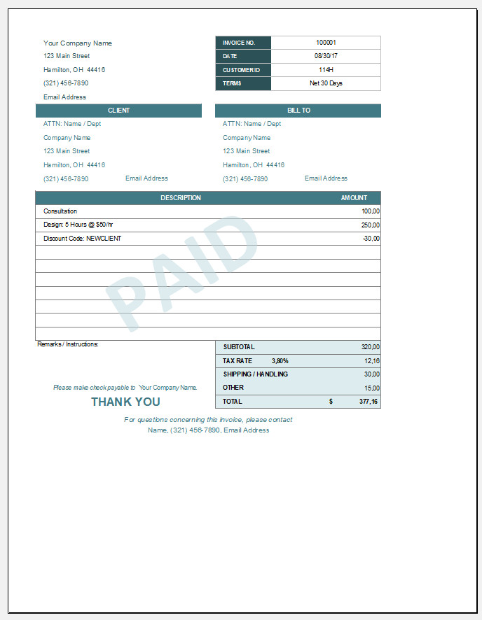 Free Customizable Business Receipt Template