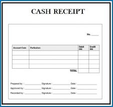 Cash Receipt Template Word Example