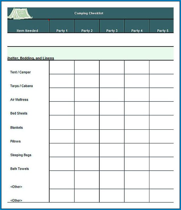 Checklist Template In Excel Sample