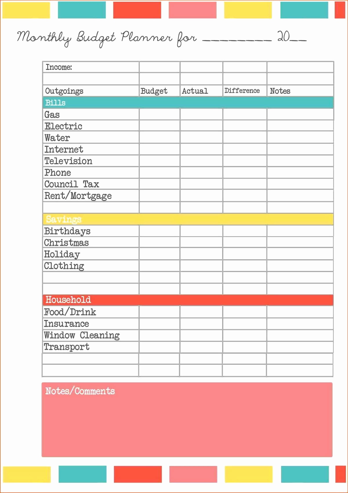 Plan S College Budget Financial