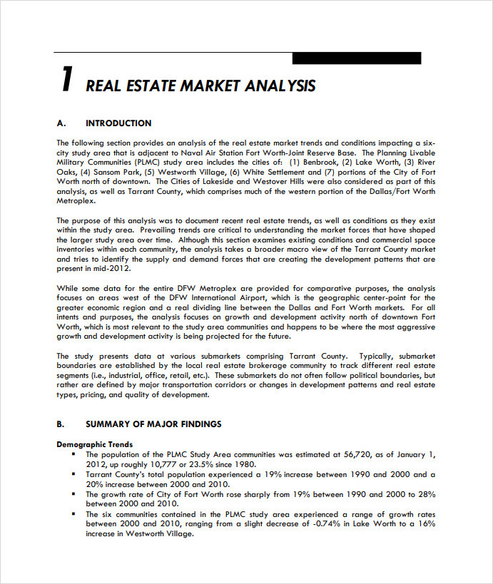 Comparative Market Analysis Real Estate Template