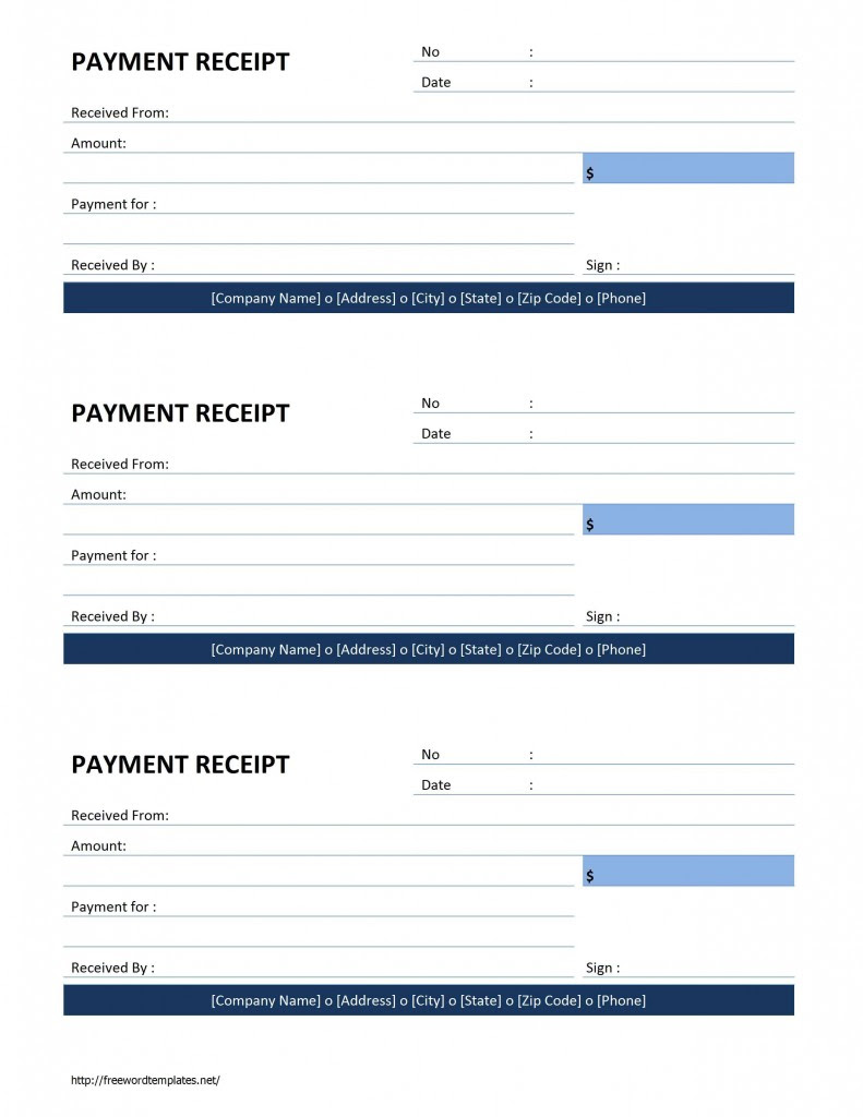 Court Payment Receipt Template Example