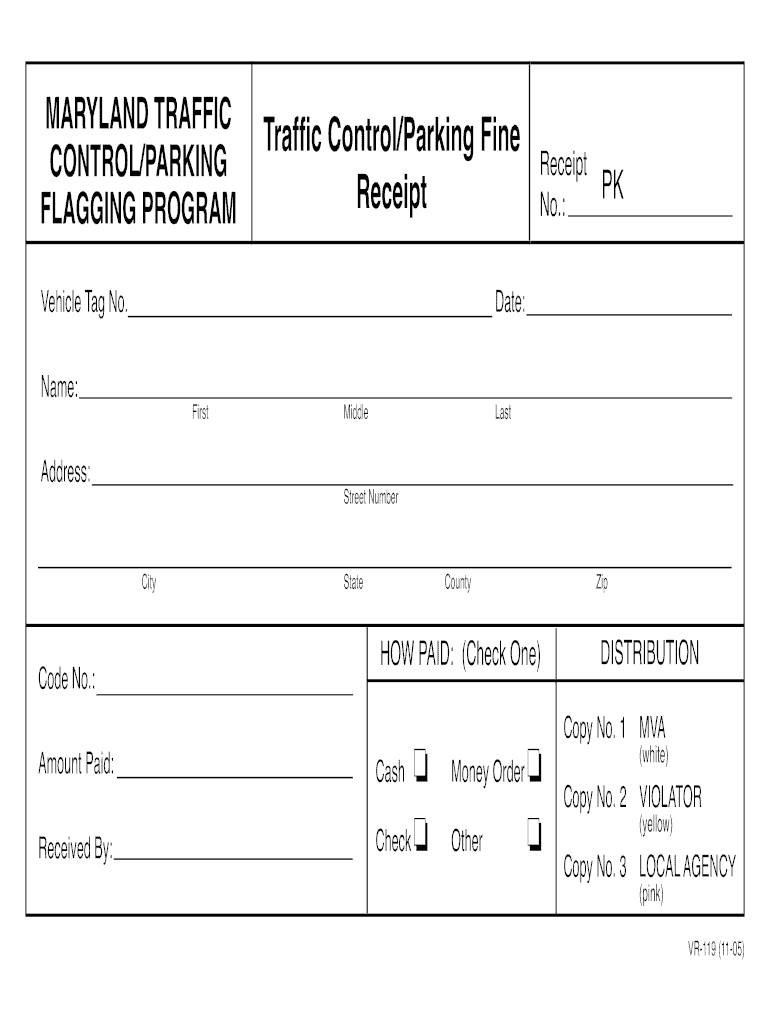 Court Payment Receipt Template