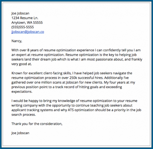 √ Free Printable Cover Letter For Resume