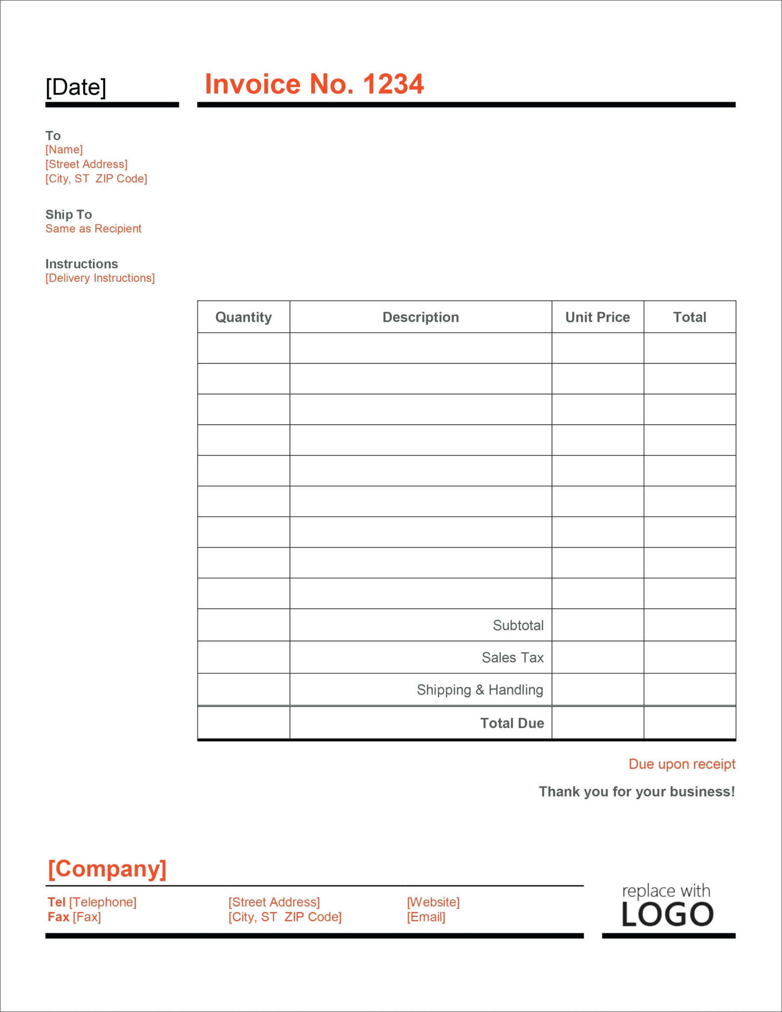 Credit Card Receipt Template Sample