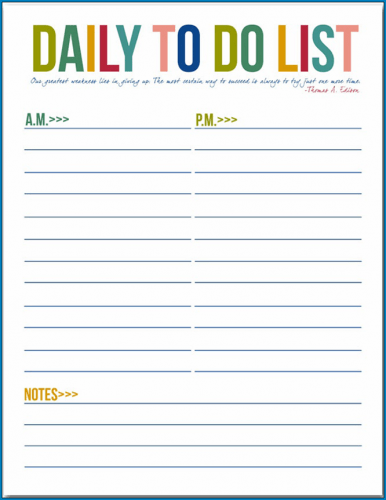 √ Daily To Do List Template Excel