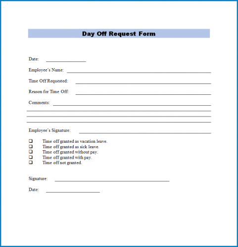 √ What You Need to Know about Day Off Request Form