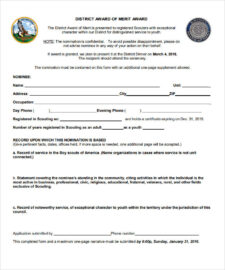 District Award Merit Certificate Template