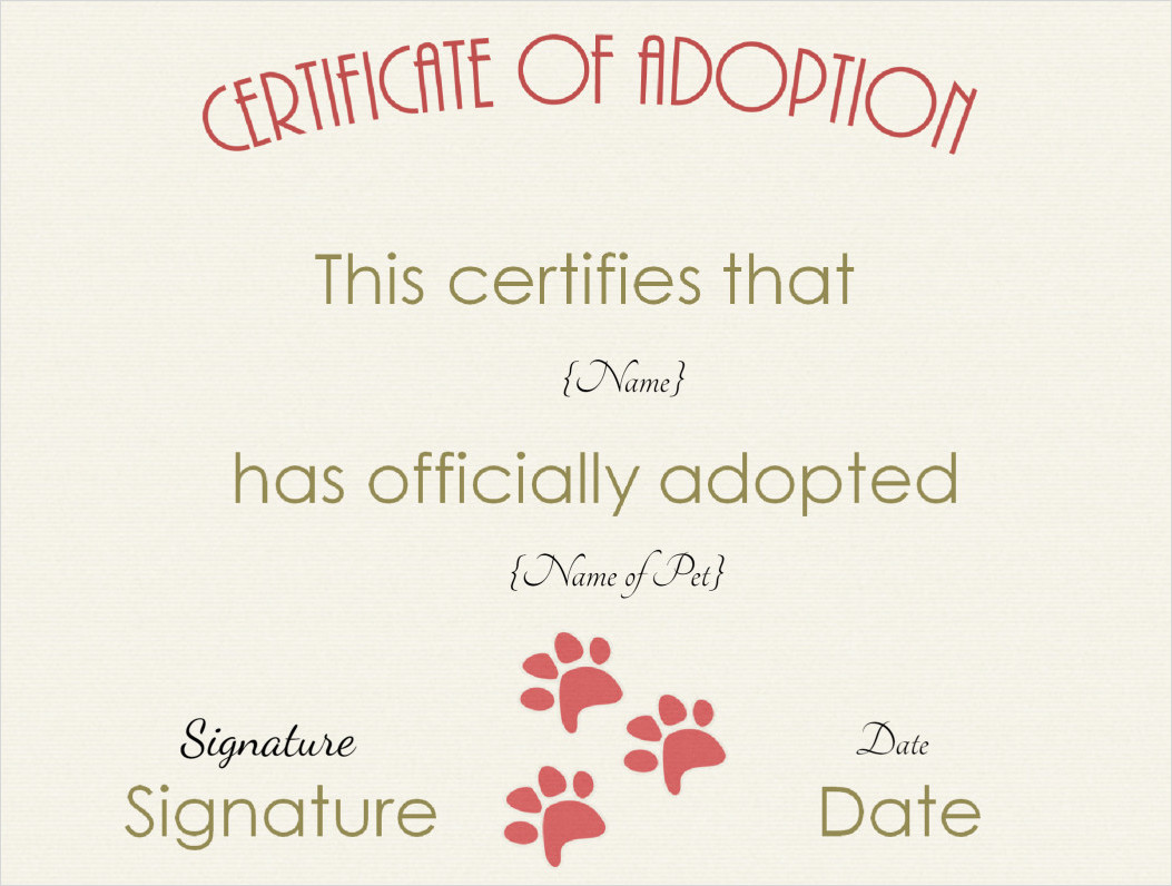 Dog Adoption Contract Template Free