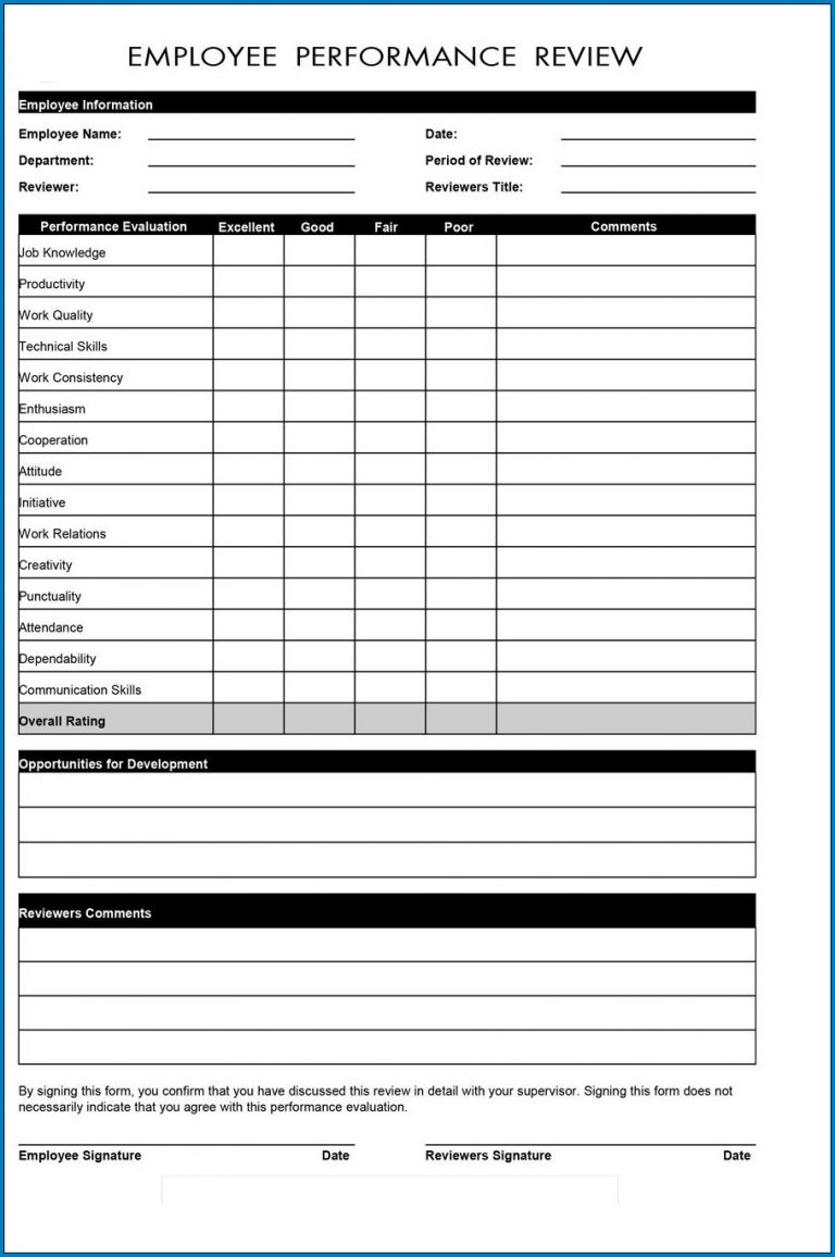 free-printable-employee-evaluation-form