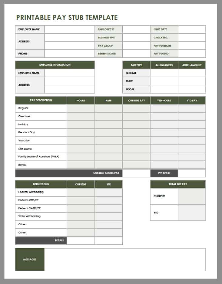 Employee Payslip Sheet Template Example | Templateral