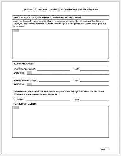 √ Free Printable Employee Performance Review Template