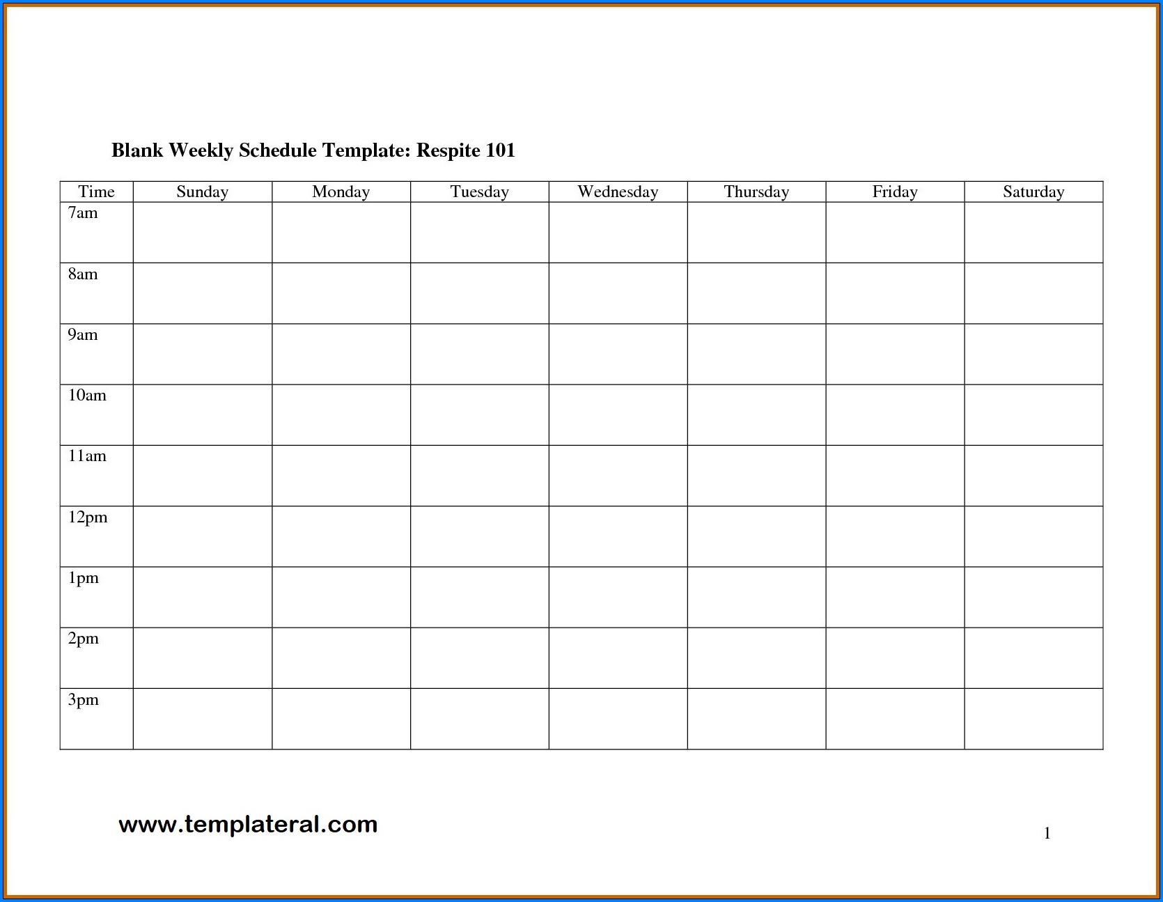 Employee Schedule Template Sample