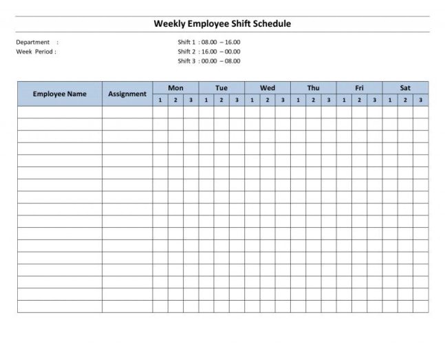 √ Employee Shift Change Record Sheet Template