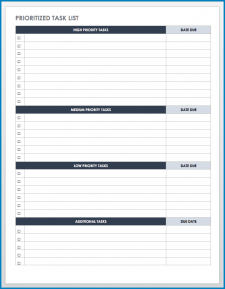 √ Free Printable Employee Task List Template