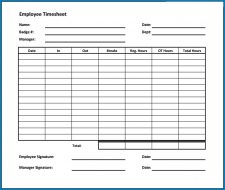 √ Free Printable Employee Time Sheet Form