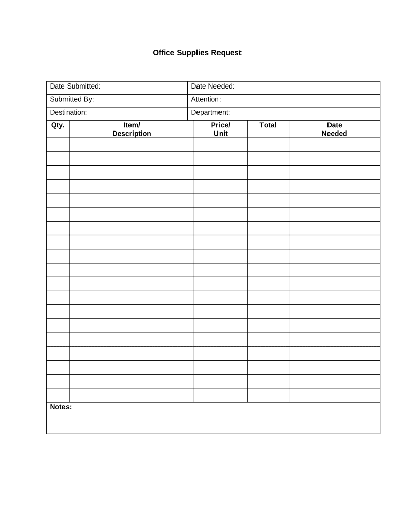 Equipment Request Log Template Example