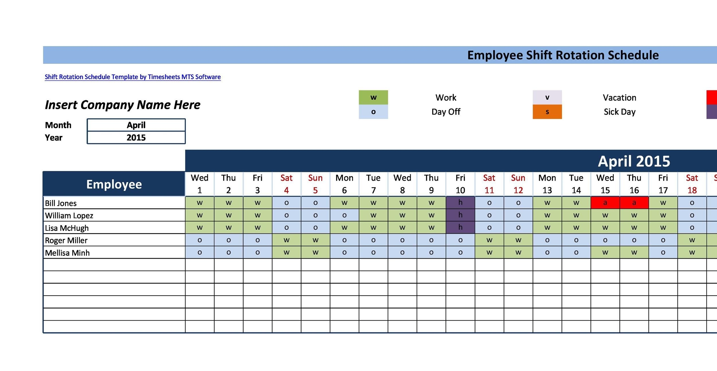 Hour Shift Schedule Template ~ Addictionary