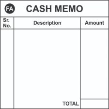 Example of Cash Memo Format Template