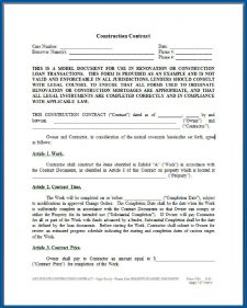 √ Construction Contract Template among Many Others