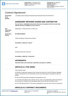 √ Free Printable Contract Agreement For Construction Work