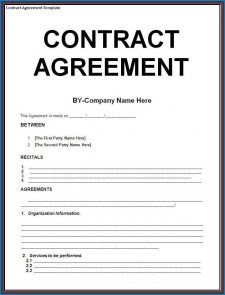 √ Free Contract Agreement Template Between Two Parties