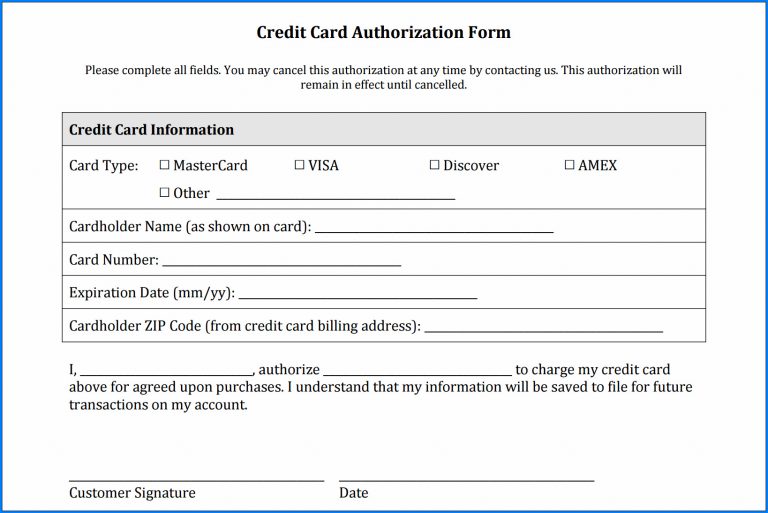 √ Free Printable Credit Card Application Form And How To Fill It 4660