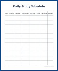 √ Free Printable Daily Schedule Template