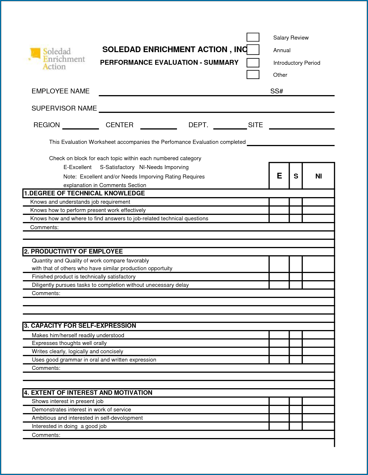  Free Printable Employee Performance Appraisal For Vrogue co