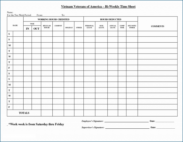 √ Excel Timesheet Template For Multiple Employees