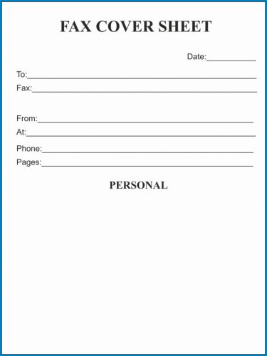 √ Free Printable Fax Cover Sheet Template Word