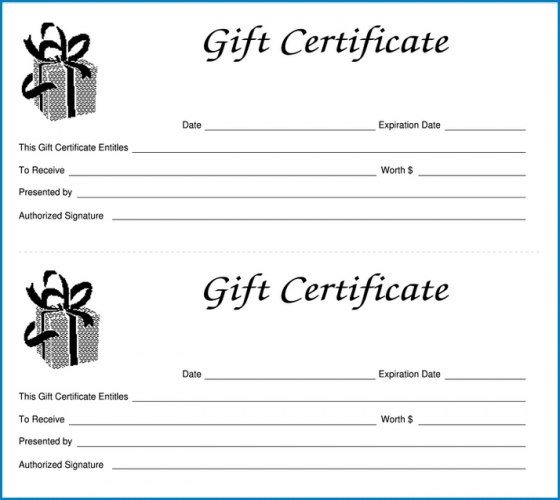 √ Free Printable Gift Certificate Template