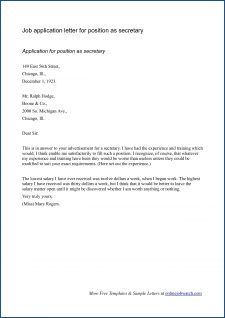 Example of Letter Of Interest For A Job