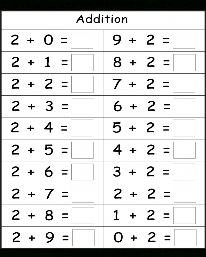 Addition Table Worksheet Grade