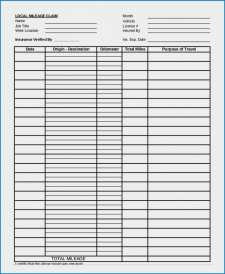 √ Free Printable Mileage Reimbursement Form