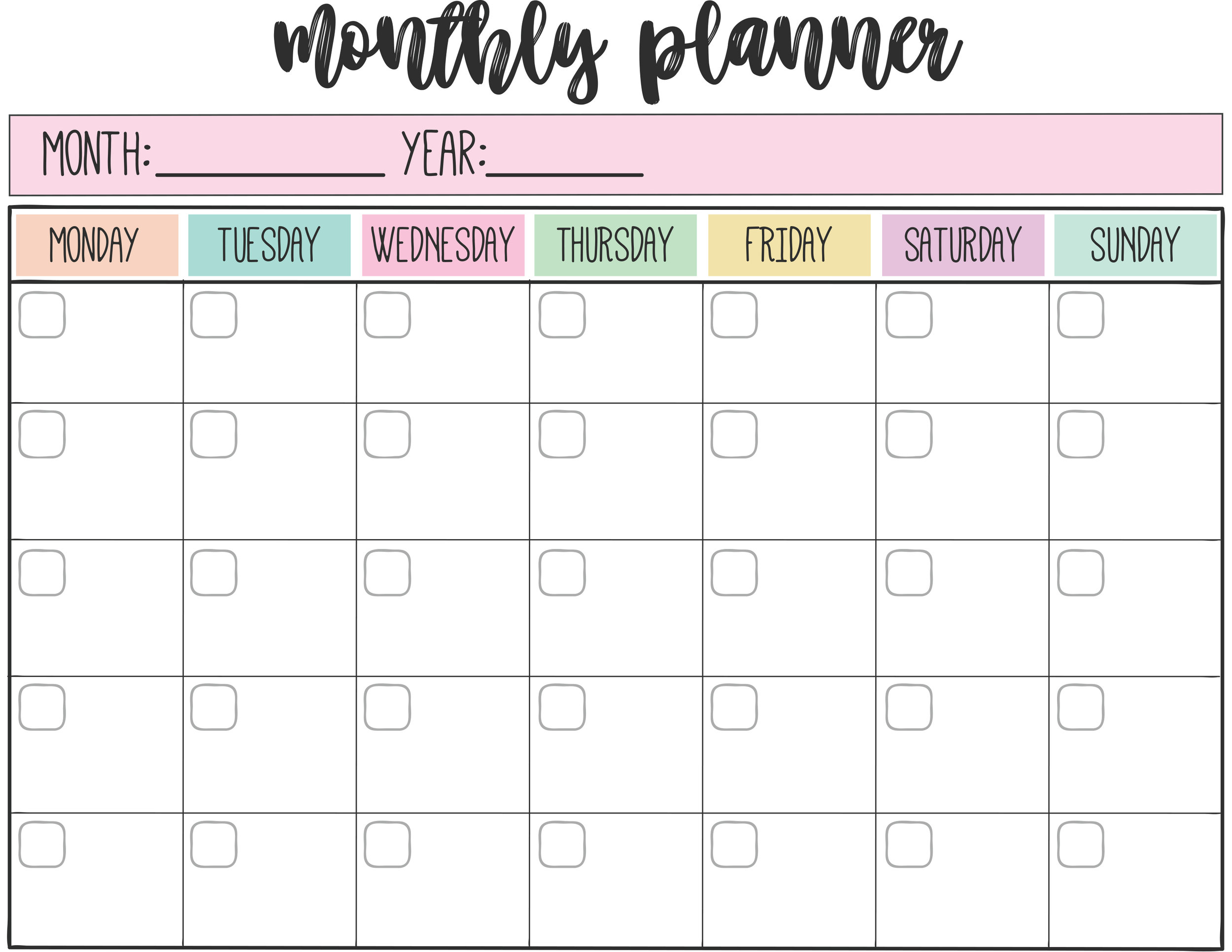 MonthlyPlanner