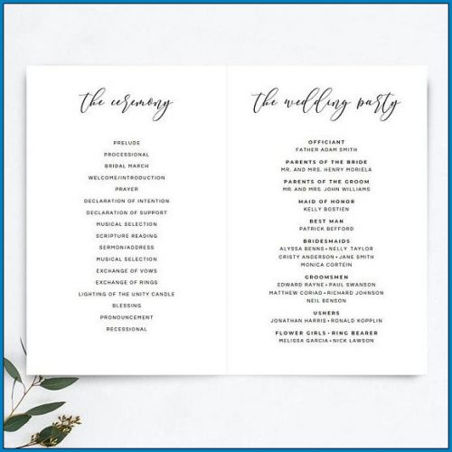 √ Free Printable Program Booklet Template