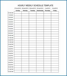 √ Free Editable Schedule Template Hourly