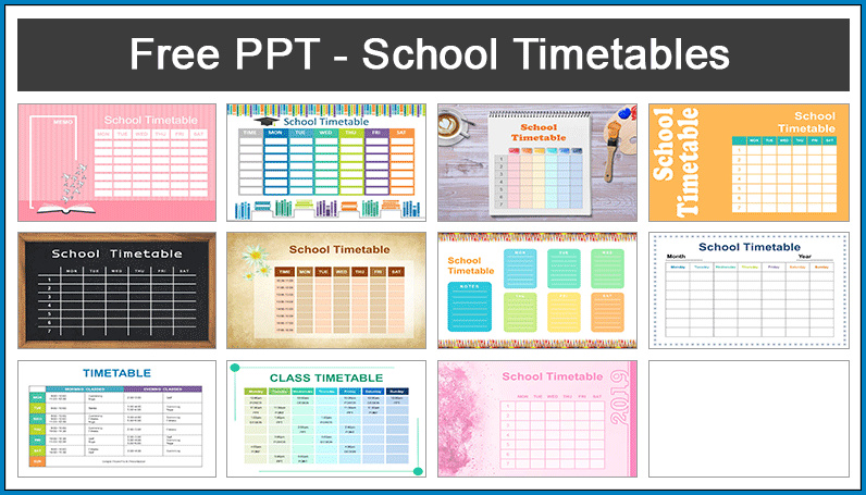 Example of School Timetable Template