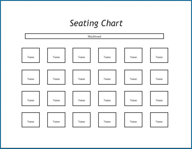  Free Printable Seating Chart Template