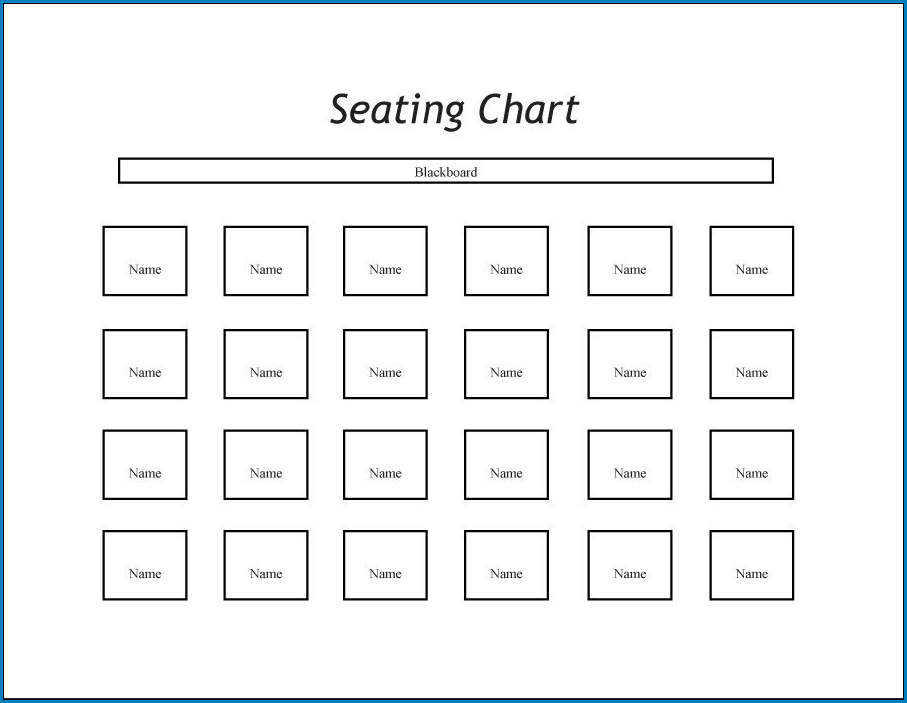  Free Printable Seating Chart Template